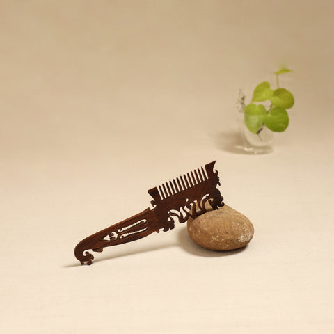 Bijnor hand carved sheesham wooden comb (large) 03