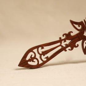 Bijnor hand carved sheesham wooden comb (large) 07