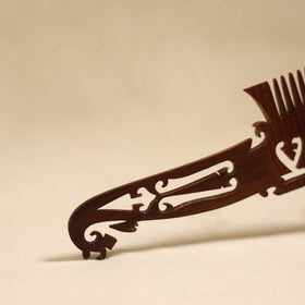 Bijnor hand carved sheesham wooden comb (large) 10