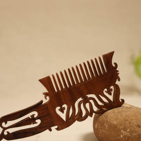 Bijnor hand carved sheesham wooden comb (large) 15