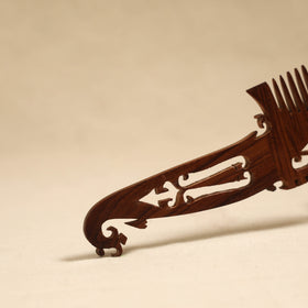 Bijnor hand carved sheesham wooden comb (large) 18