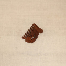 Bijnor hand carved sheesham wooden comb (medium) 24