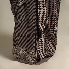 Brown - bindaas art natural dyed cotton saree 02