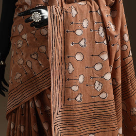 Brown - bindaas art natural dyed cotton saree 02