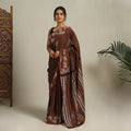 Brown - bindaas art natural dyed cotton saree 03