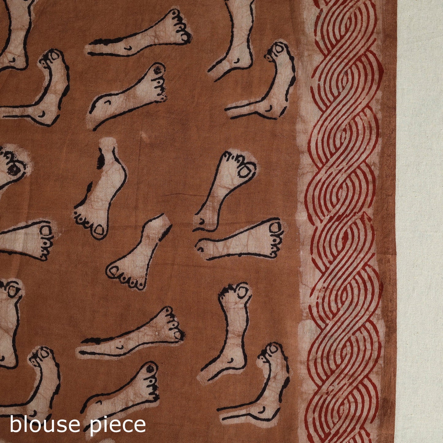 Buy Brown Bindaas Art Natural Dyed Cotton Block Print Saree