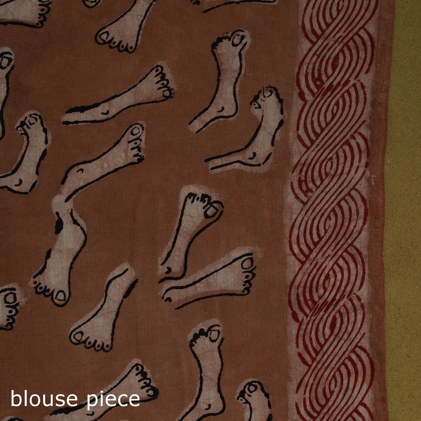 Brown - bindaas art natural dyed cotton saree 07