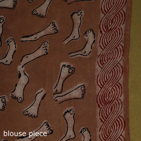 Brown - bindaas art natural dyed cotton saree 07