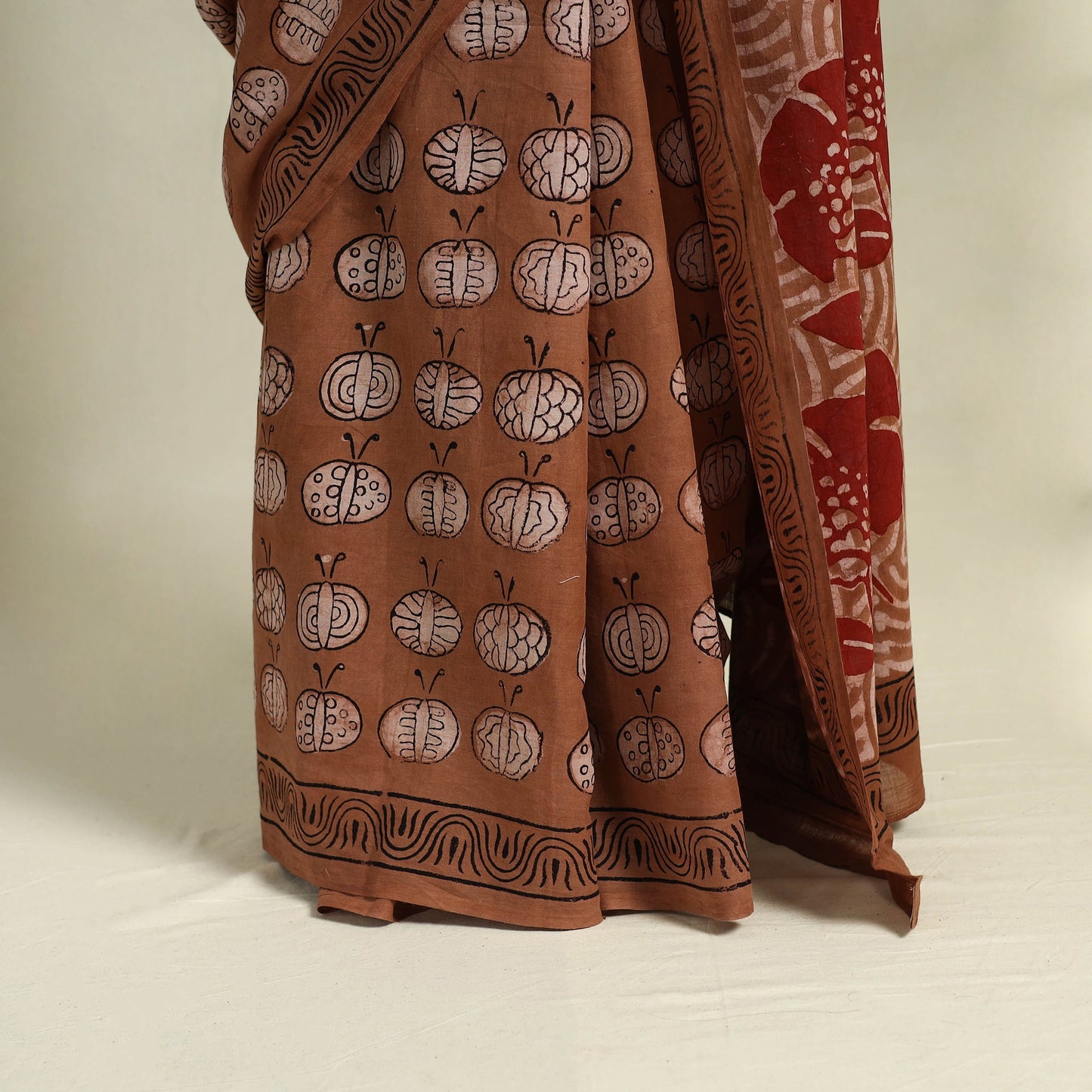 Buy Bindaas Art Natural Dyed Cotton Block Print Saree