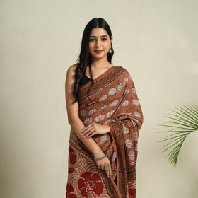 Buy Bindaas Art Natural Dyed Cotton Block Print Saree
