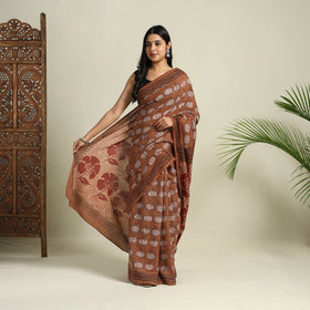 Buy Bindaas Art Natural Dyed Cotton Block Print Saree