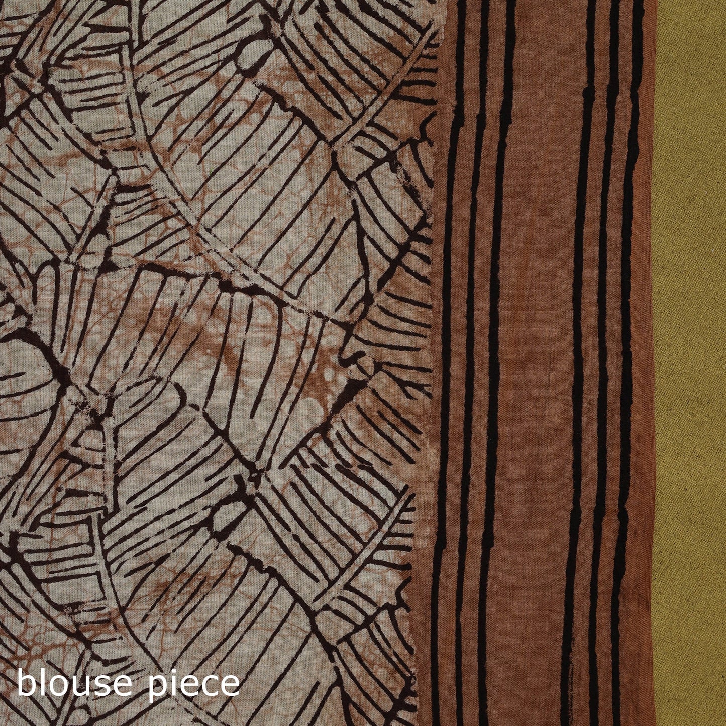 Brown - bindaas art natural dyed cotton saree 11