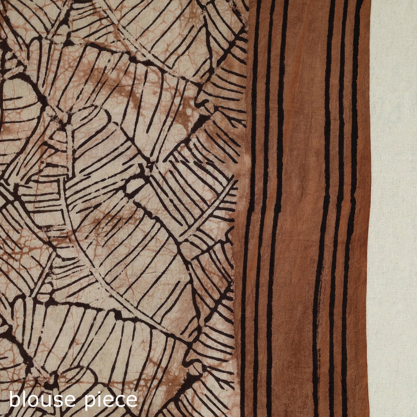 Buy Brown Bindaas Art Natural Dyed Cotton Block Print Saree