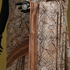 Brown - bindaas art natural dyed cotton saree 11