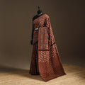Brown - bindaas art natural dyed cotton saree 25
