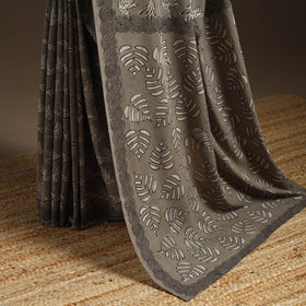 Brown - bindaas art natural dyed cotton saree 28