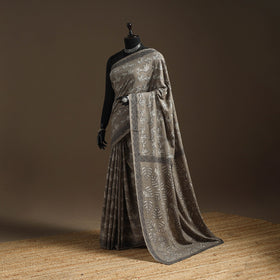 Brown - bindaas art natural dyed cotton saree 28