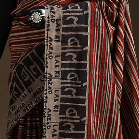 Brown - bindaas art natural dyed cotton saree 34