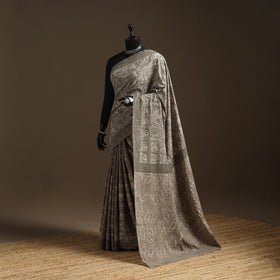 Brown - bindaas art natural dyed cotton saree 35