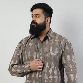 Bindaas Block Art Printed Cotton Men Full Sleeve Shirt