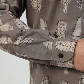 Bindaas Block Art Printed Cotton Men Full Sleeve Shirt
