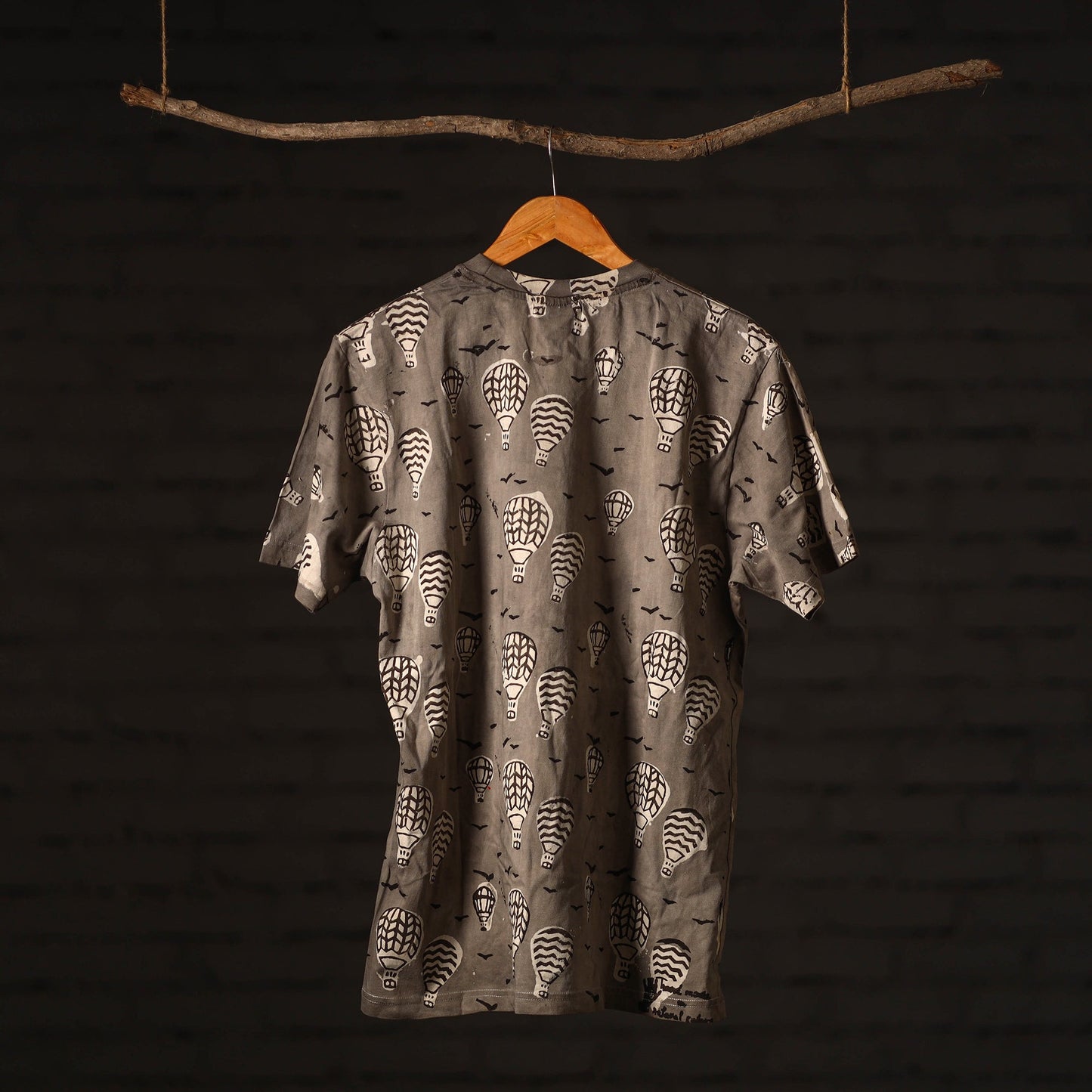  Bindaas Block Art Printed Cotton Round Neck T-shirt 