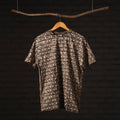 Brown - bindaas art printed cotton round neck t-shirt