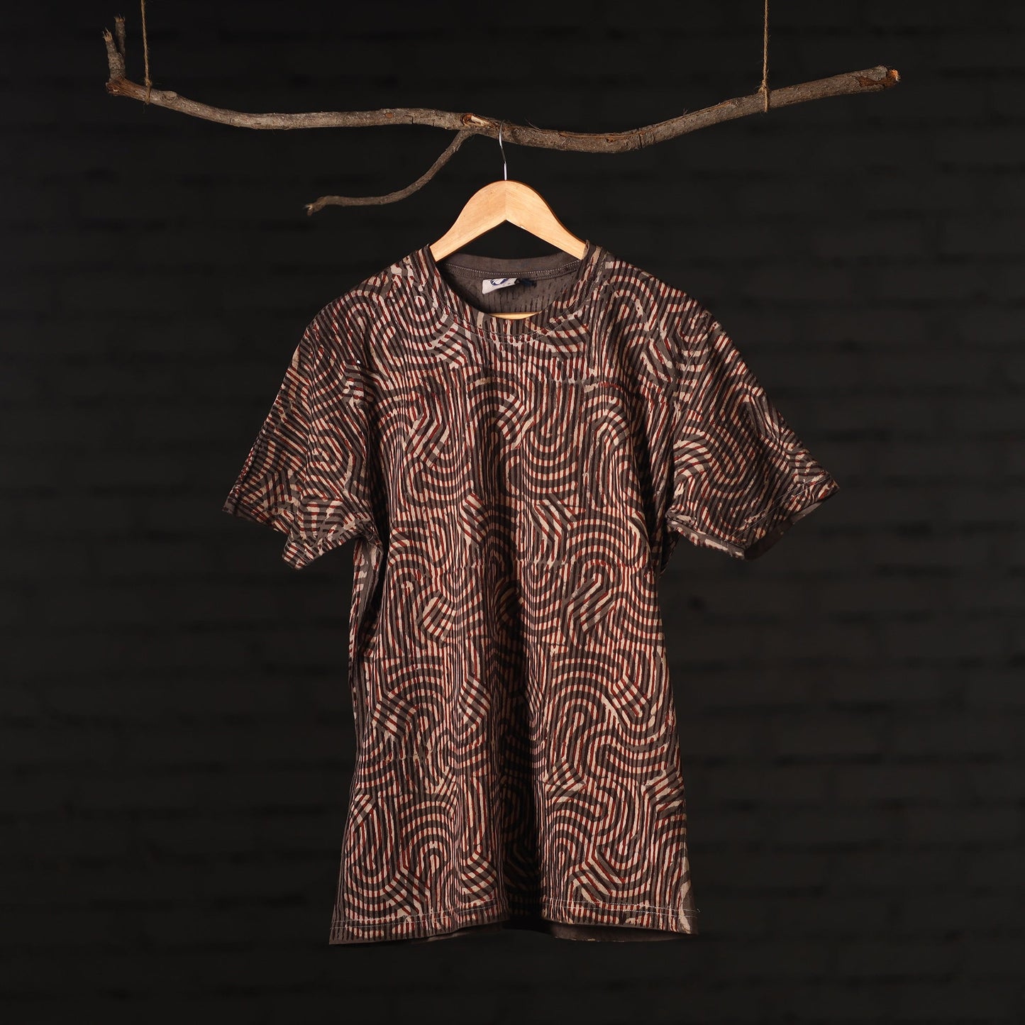 Buy Bindaas Block Art Printed Cotton Round Neck T-shirt Online at iTokri.com