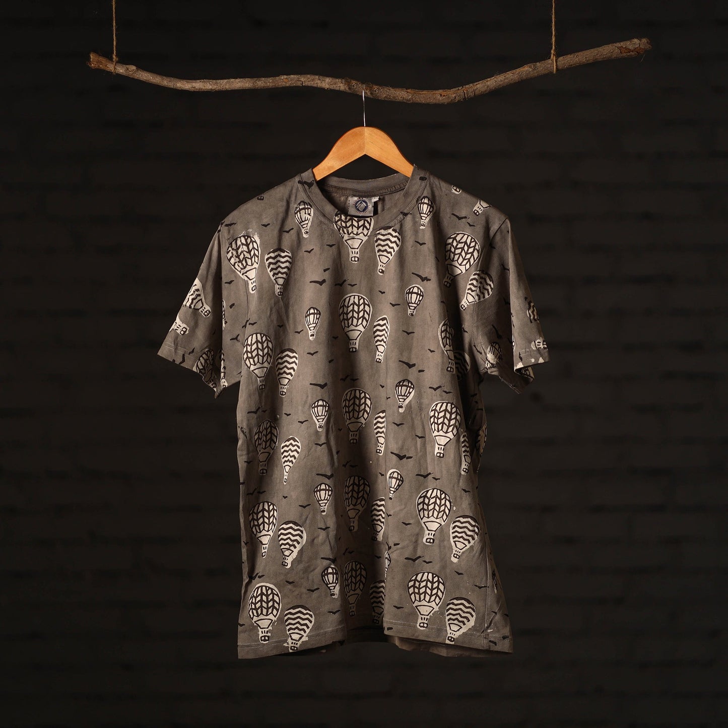  Bindaas Block Art Printed Cotton Round Neck T-shirt 