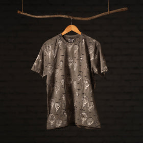  Bindaas Block Art Printed Cotton Round Neck T-shirt 