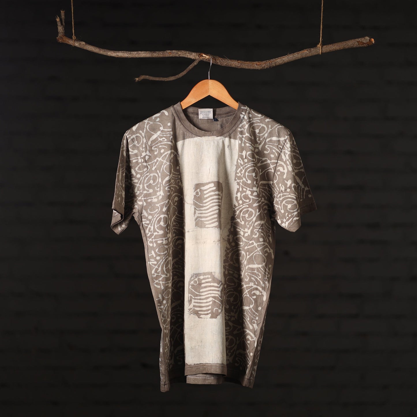  Bindaas Block Art Printed Cotton Round Neck T-shirt 