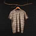 Buy Bindaas Block Art Prints Natural Dyed Cotton Round Neck T-shirt Online at iTokri.com