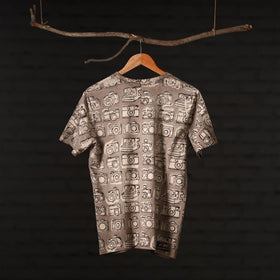 Buy Bindaas Block Art Prints Natural Dyed Cotton Round Neck T-shirt Online at iTokri.com