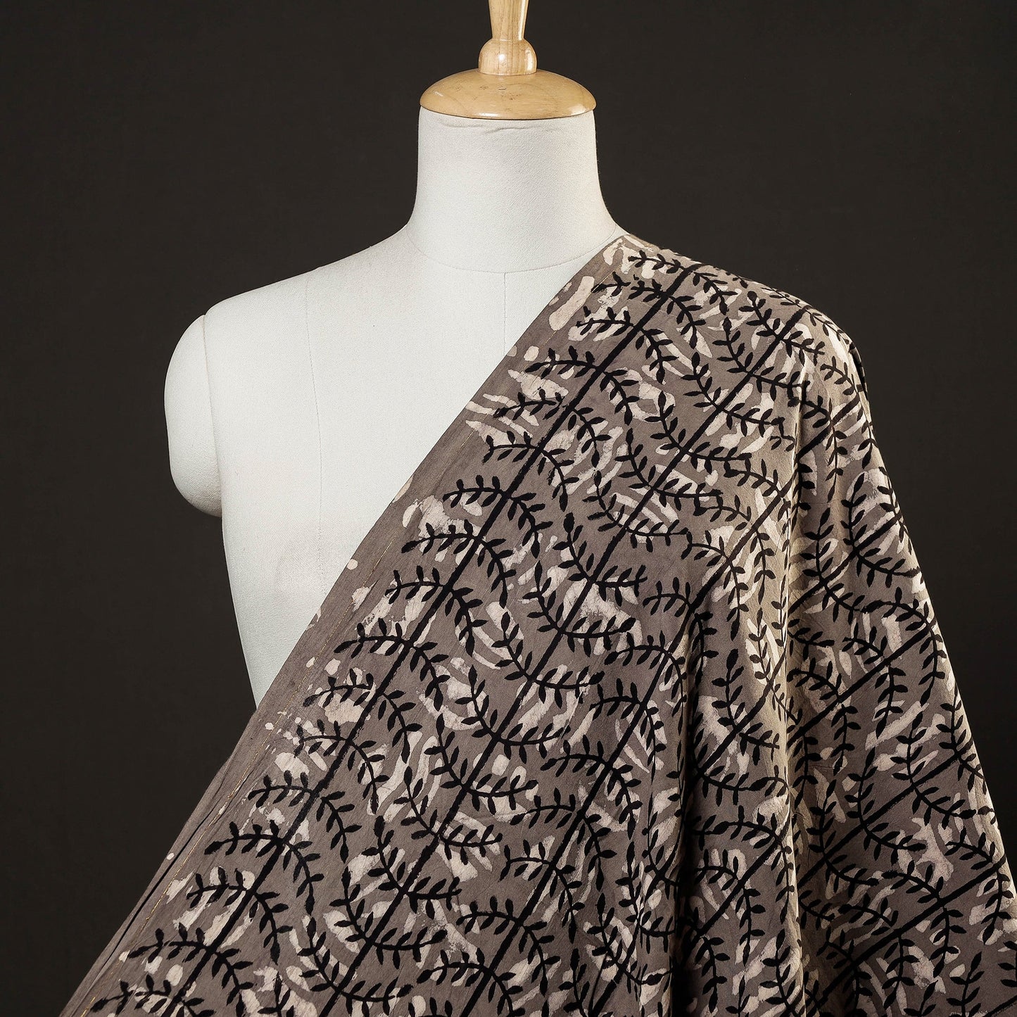 Bindaas Block Printed Cotton Natural Dyed Fabric