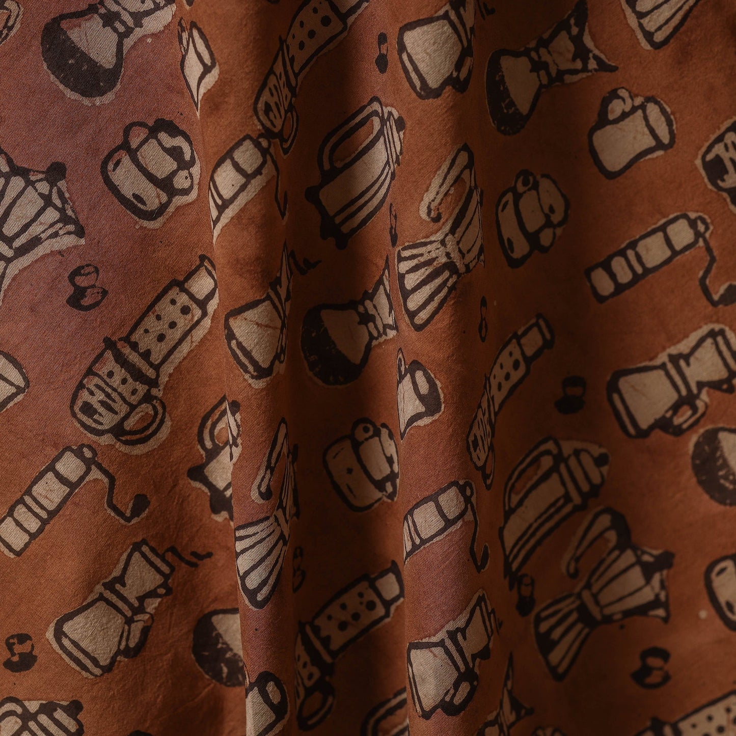 Bindaas cotton natural dyed fabric 11 - handcrafted