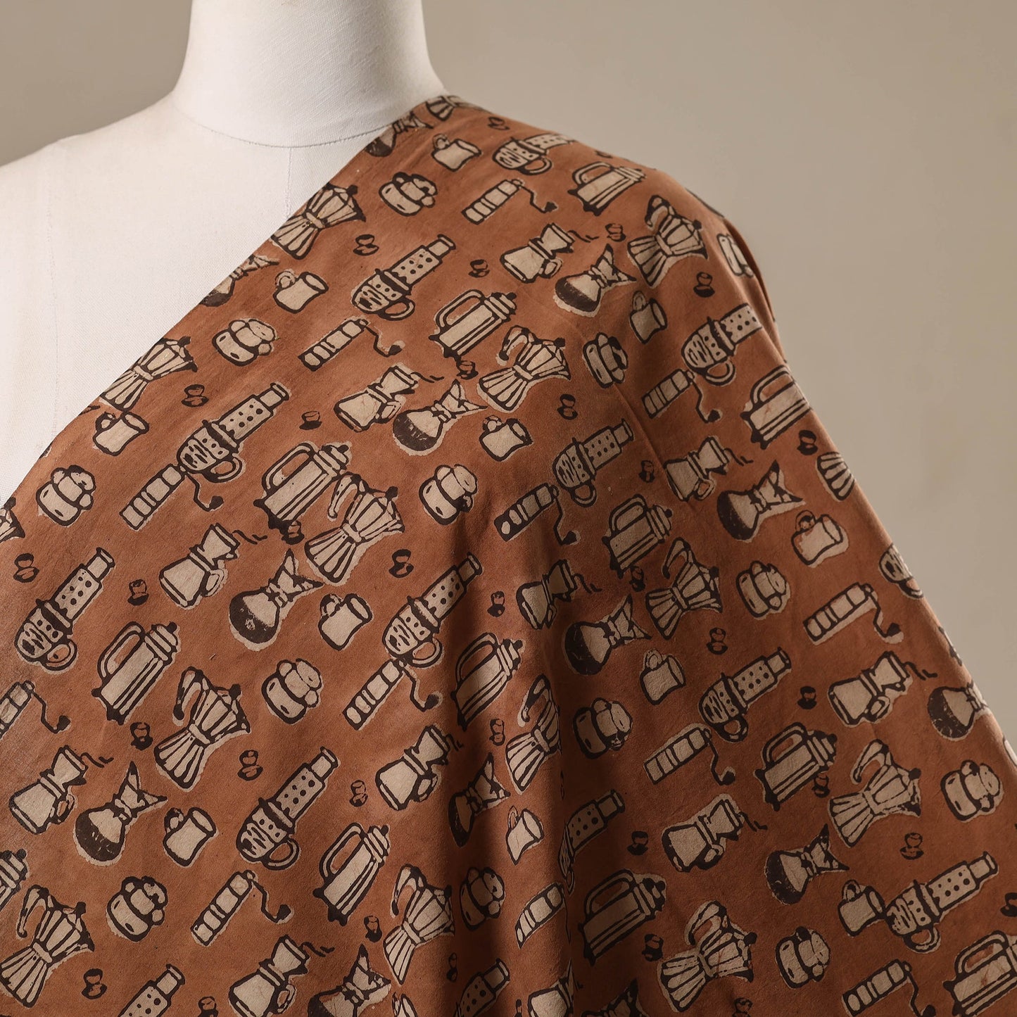 Bindaas cotton natural dyed fabric 11 - handcrafted