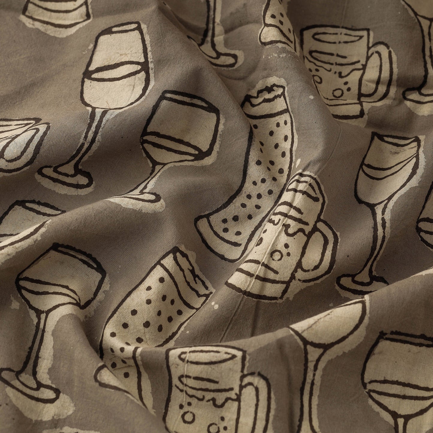 BuyBindaas Hand Block Print Cotton Natural Dyed Fabric