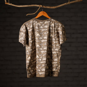 Buy Block Art Prints Natural Dyed Cotton Round Neck T-shirt Online at iTokri.com