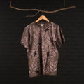 Bindaas Natural Dyed Art Block Print Round Neck T-shirt in Pure Cotton Online at iTokri.com