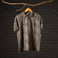 Bindaas Natural Dyed Art Block Print Unisex Polo Collar T-shirt