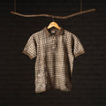 Bindaas Natural Dyed Art Block Print Unisex Polo Collar T-shirt
