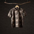 Buy Brown Bindaas Block Art Printed Cotton Unisex Polo Collar T-shirt