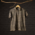  Bindaas Natural Dyed Art Block Print Polo Collar T-shirt in Cotton Online at iTokri.com
