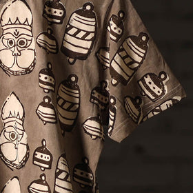 Brown - bindaas natural dyed art unisex round neck t-shirt