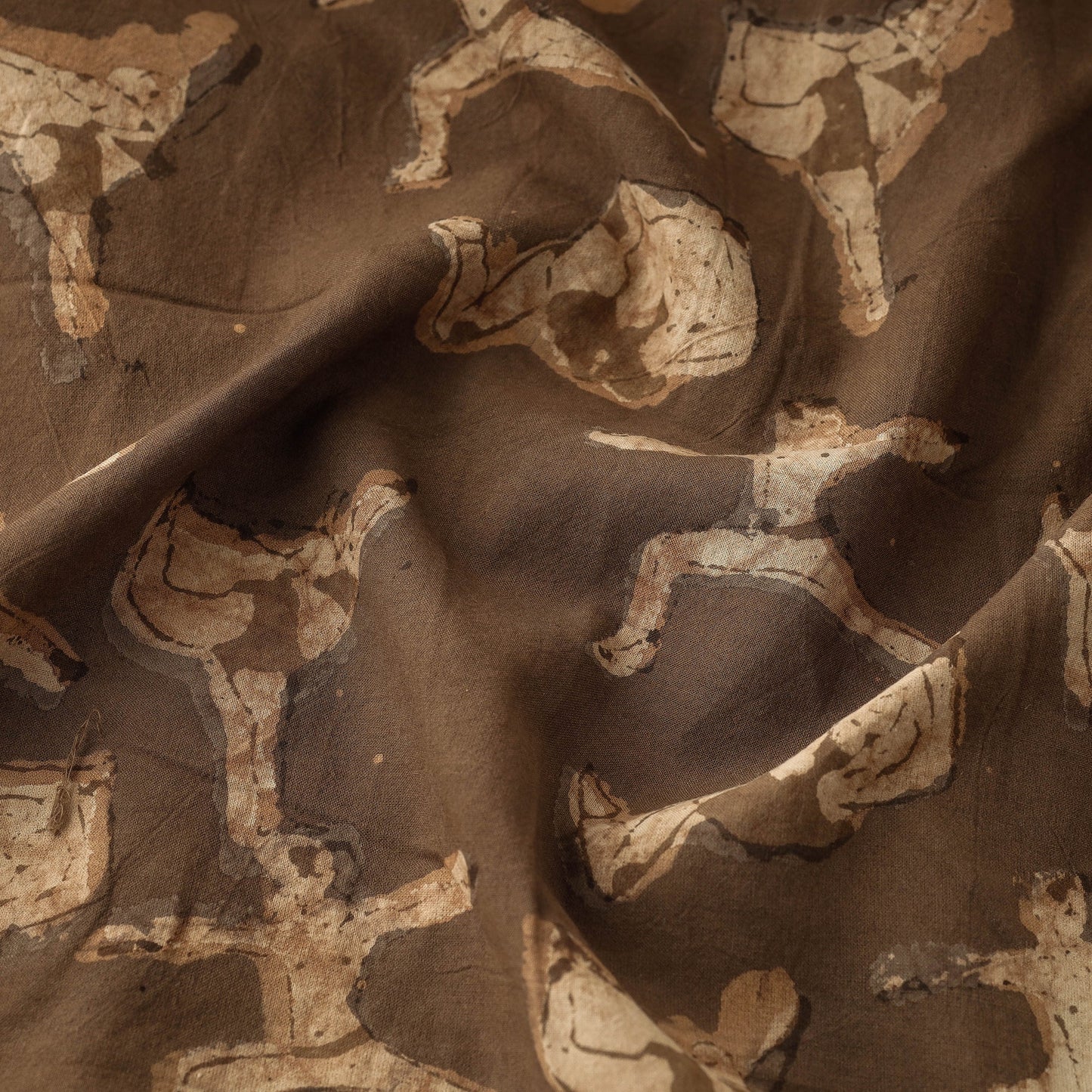 Bindaas Block Printed Cotton Natural Dyed Fabric