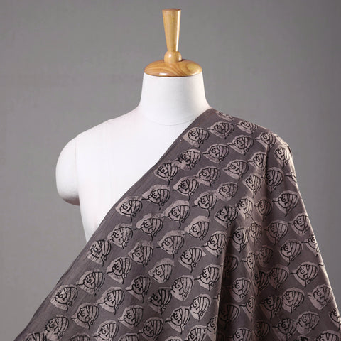 Bindaas Block Printed Cotton Natural Dyed Fabric