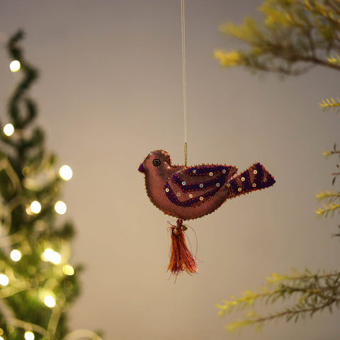 Shop Bird Felt Ornament - Handmade Christmas Decor