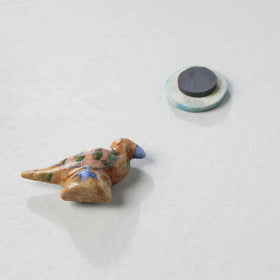  Original Blue Pottery Ceramic Tile Fridge Magnet 