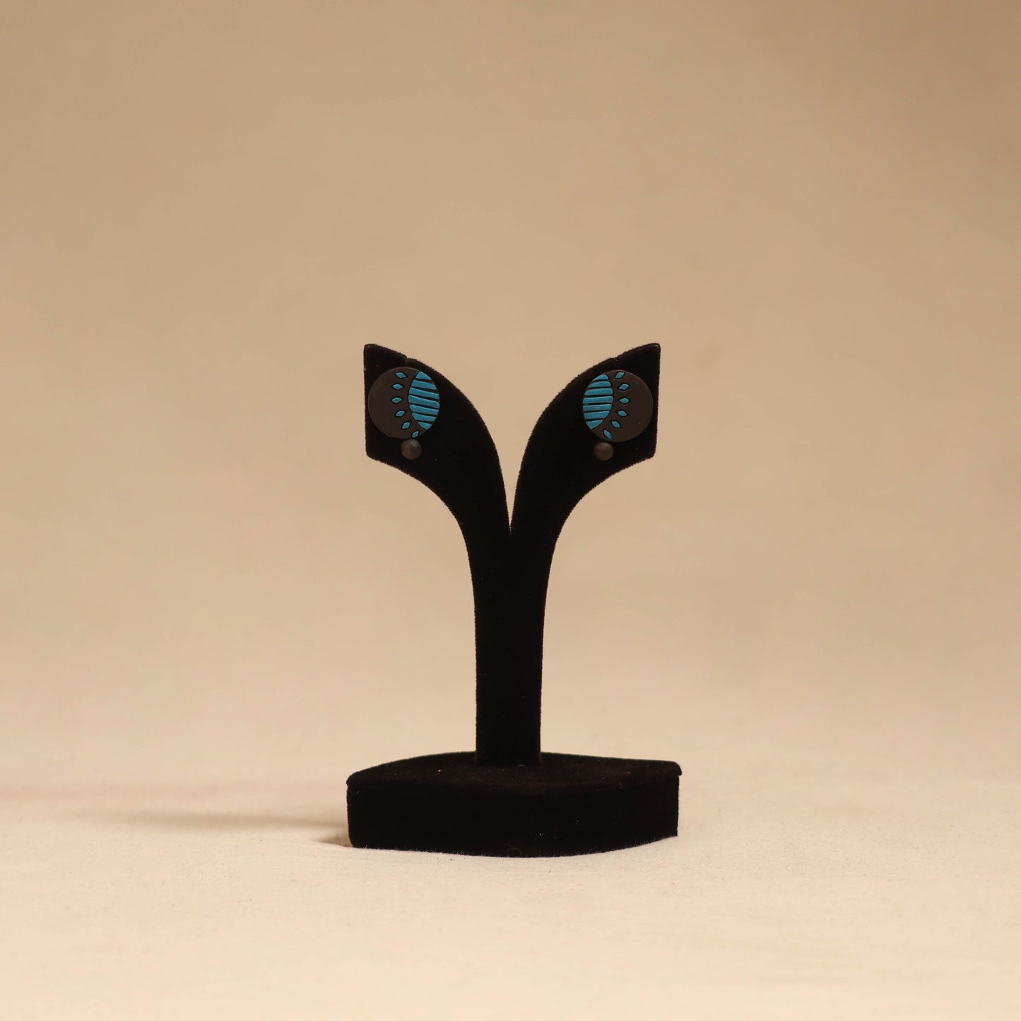 Bishnupur handpainted terracotta stud earrings 180