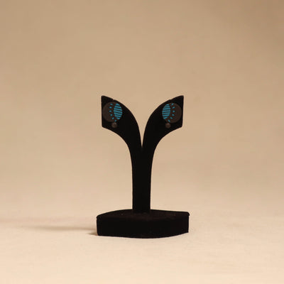 Bishnupur handpainted terracotta stud earrings 180